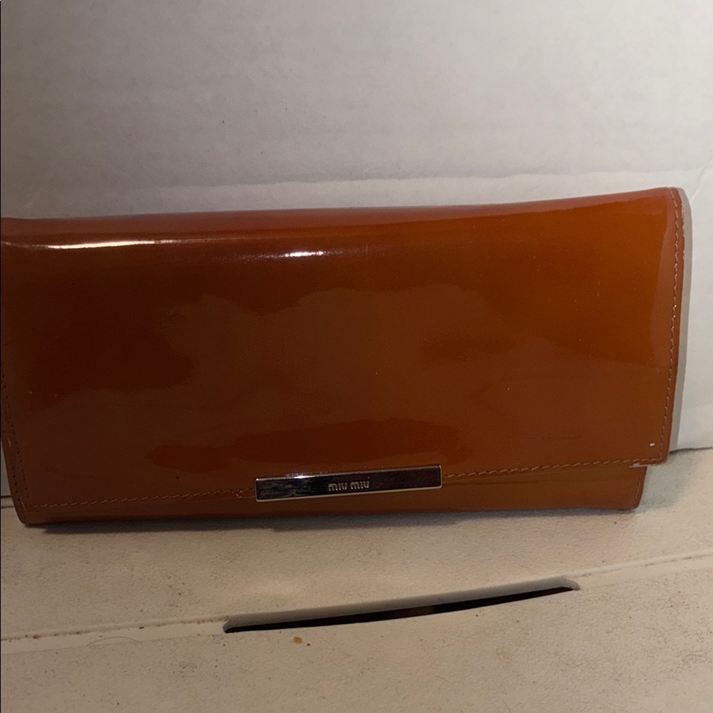 Miu Miu Glossy Caramel Wallet